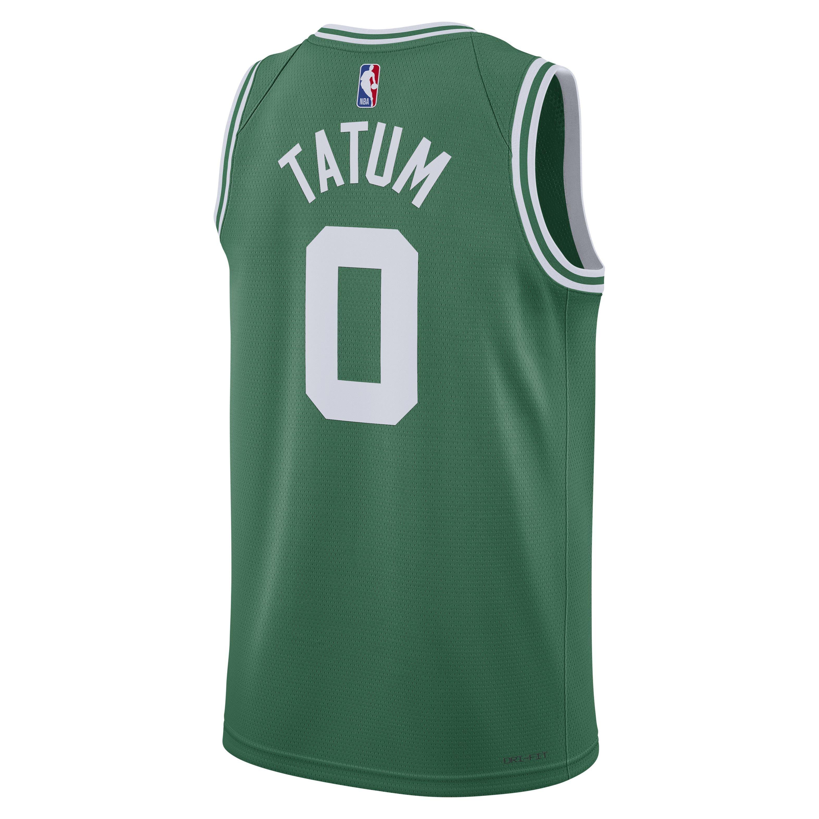 Nike Men's Boston Celtics Dri-FIT NBA Swingman Icon 22 Road Jersey-Clover/Tatum